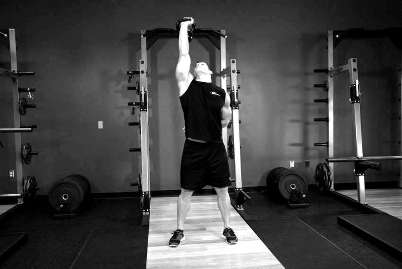 Advanced Kettlebell Windmill — start position demonstration photo