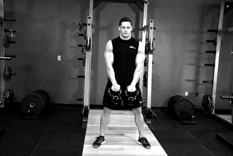 Alternating Hang Clean — start position demonstration photo