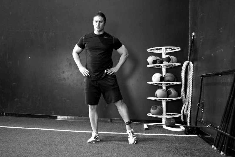 Band Hip Adductions — start position demonstration photo