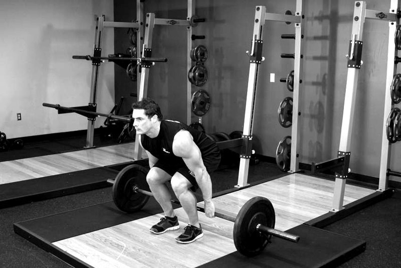 Barbell Hack Squat — start position demonstration photo