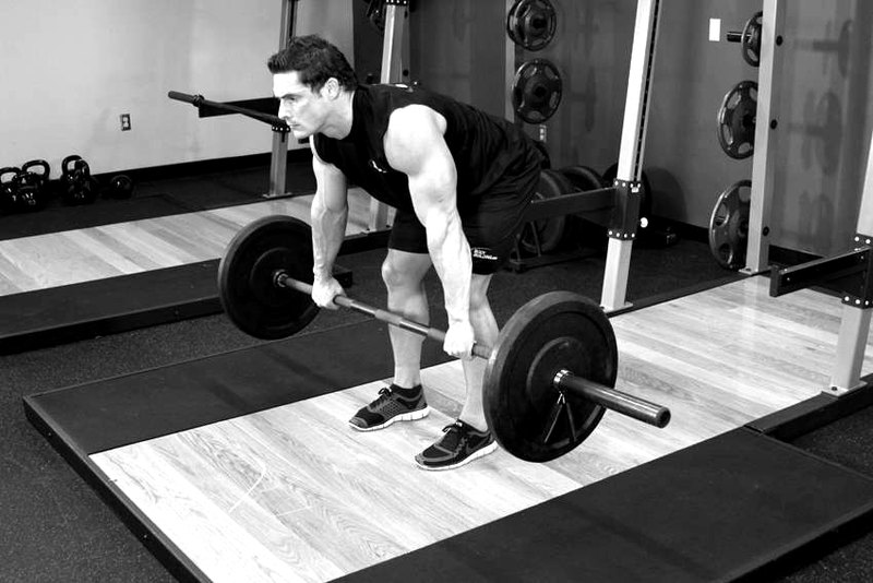 Barbell Rear Delt Row — start position demonstration photo