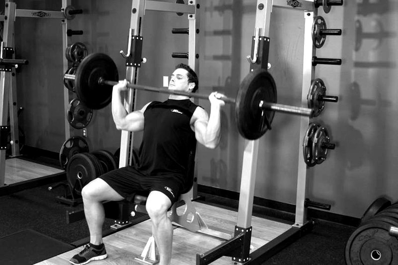Barbell Shoulder Press — end position demonstration photo