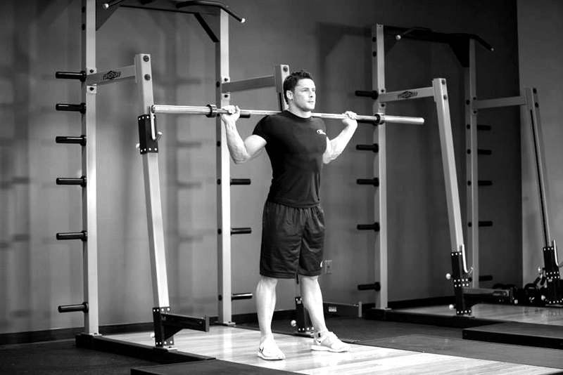 Barbell Side Bend — start position demonstration photo