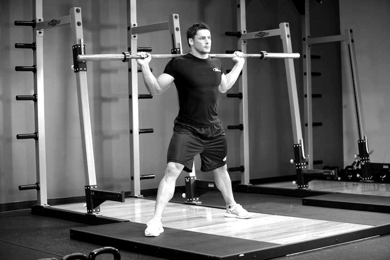 Barbell Side Split Squat — start position demonstration photo