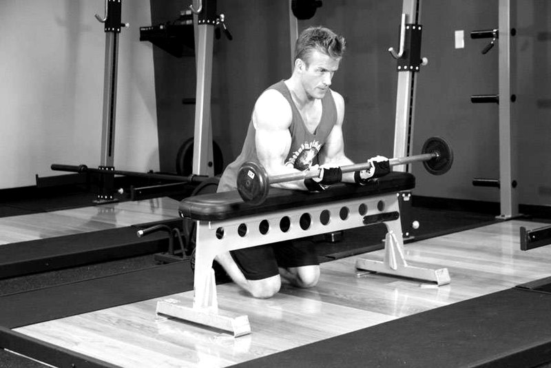 Barbell Wrist Curl — end position demonstration photo