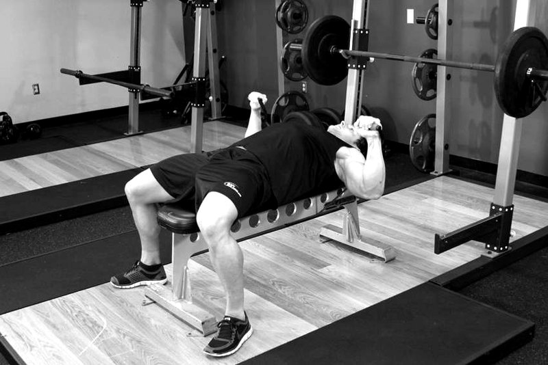 Bench Press - With Bands — start position demonstration photo