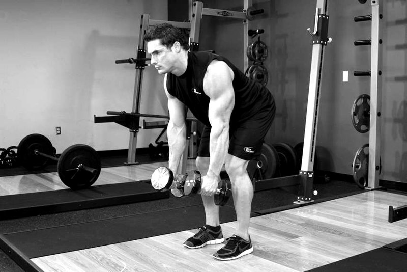 Bent Over Two-Dumbbell Row — start position demonstration photo