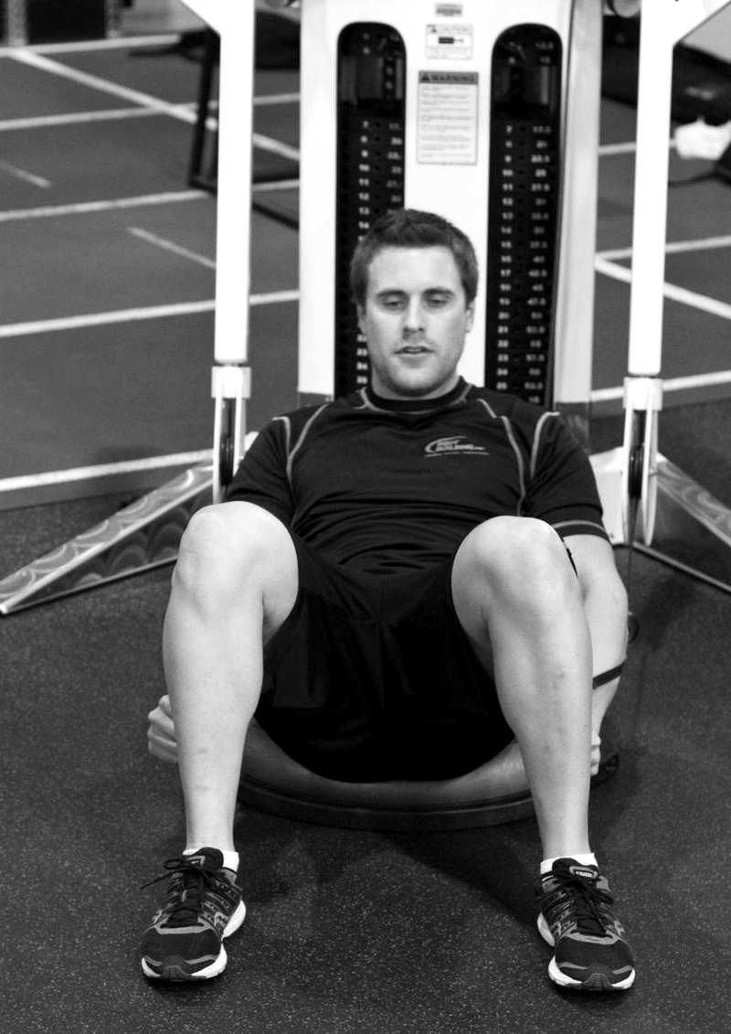 Bosu Ball Cable Crunch With Side Bends — start position demonstration photo