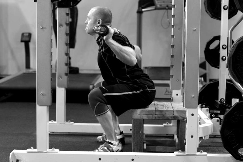 Box Squat — end position demonstration photo