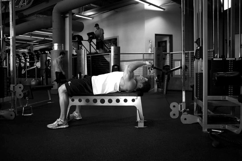 Cable Lying Triceps Extension — start position demonstration photo