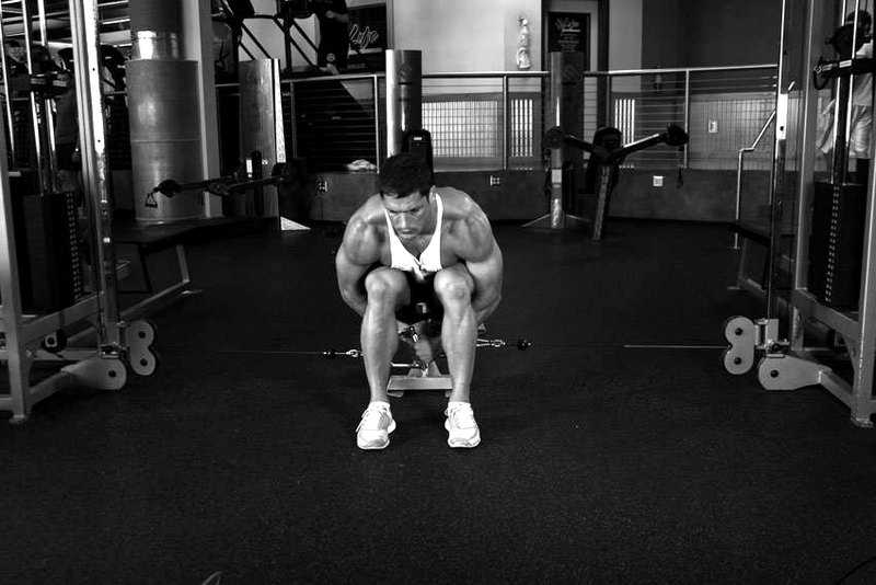 Cable Seated Lateral Raise — start position demonstration photo