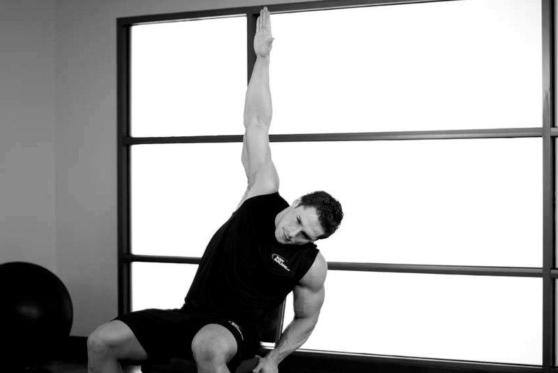 Chair Lower Back Stretch — start position demonstration photo