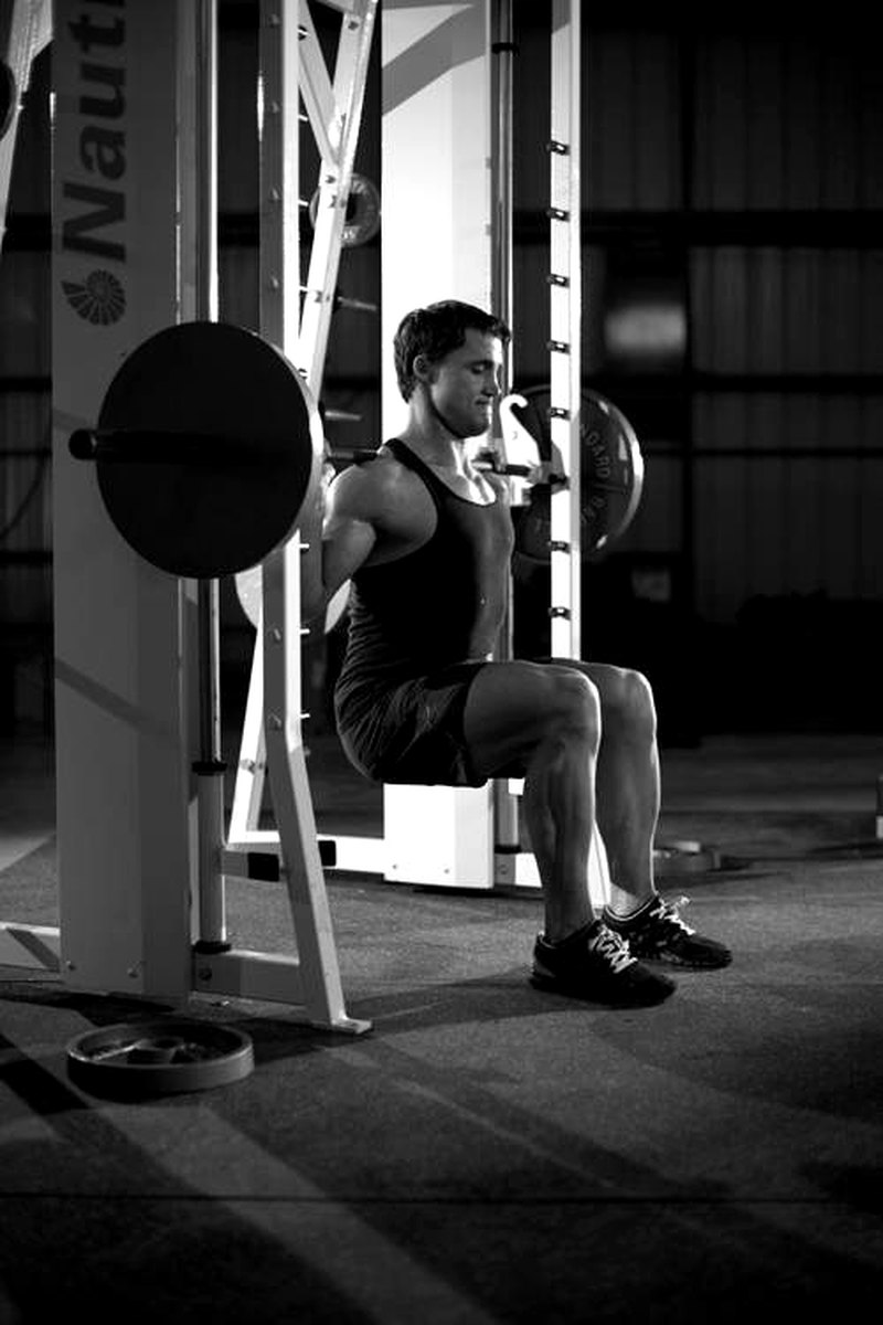 Chair Squat — end position demonstration photo