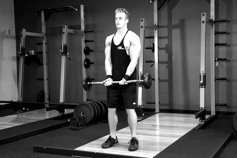 Close-Grip EZ Bar Curl — start position demonstration photo
