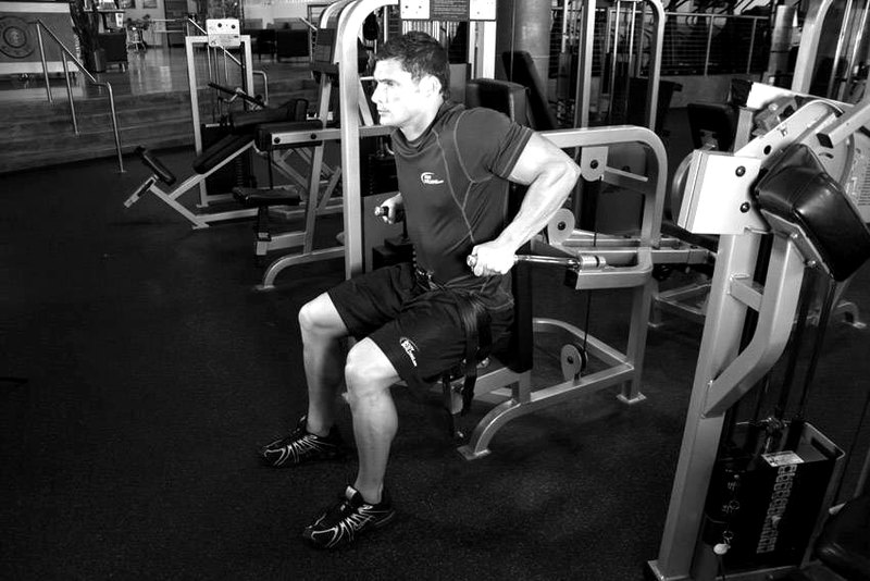 Dip Machine — start position demonstration photo