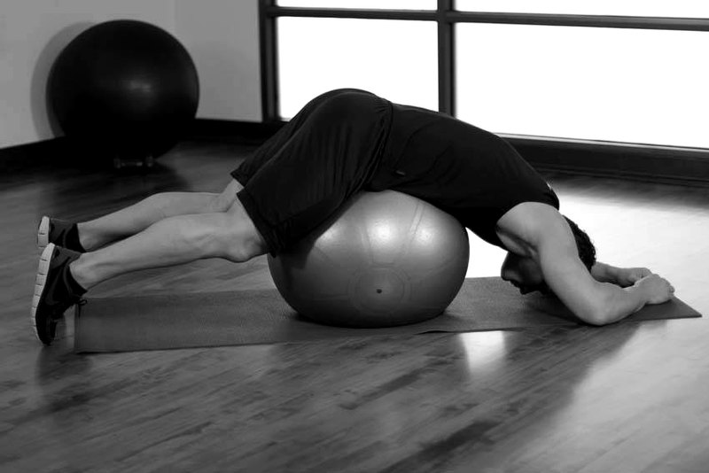 Downward Facing Balance — start position demonstration photo