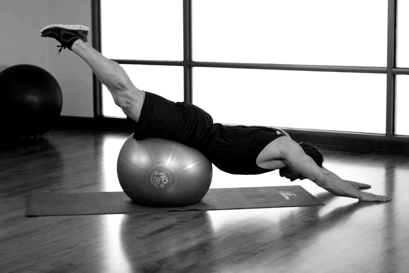 Downward Facing Balance — end position demonstration photo