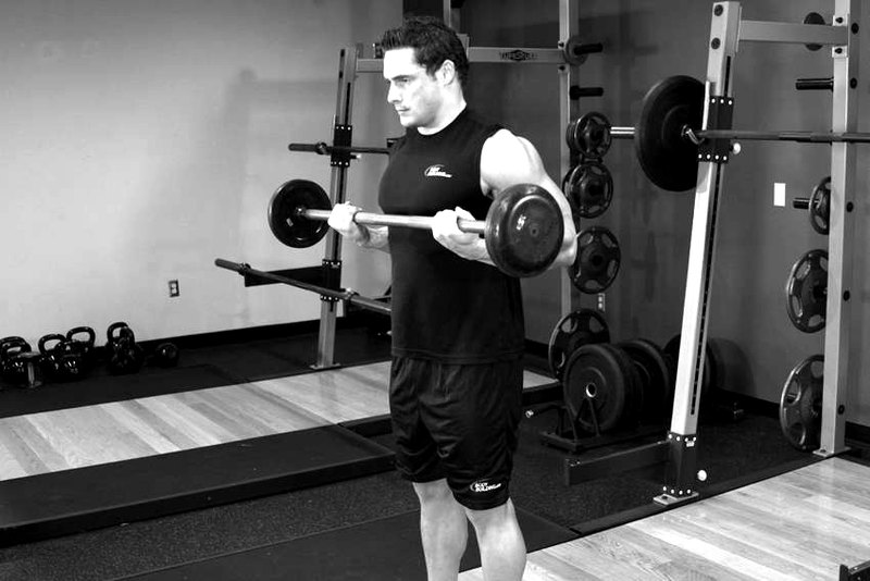Drag Curl — end position demonstration photo
