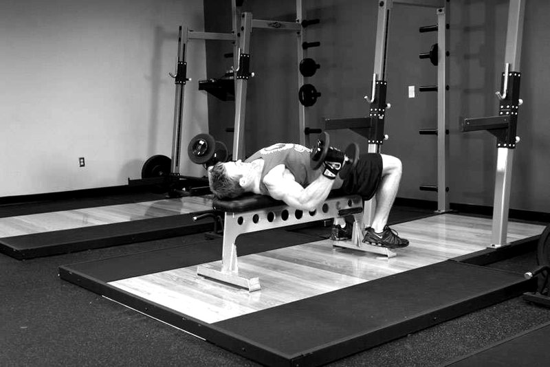 Dumbbell Flyes — end position demonstration photo
