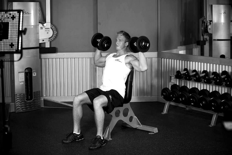 Dumbbell Shoulder Press — start position demonstration photo