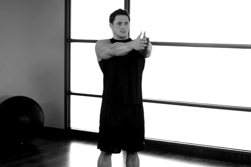 Dynamic Chest Stretch — start position demonstration photo
