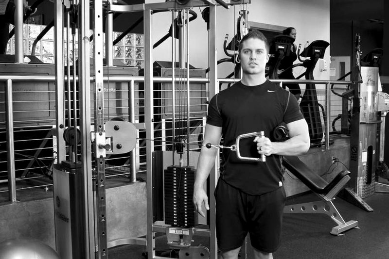 External Rotation with Cable — start position demonstration photo