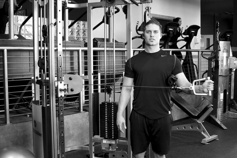 External Rotation with Cable — end position demonstration photo