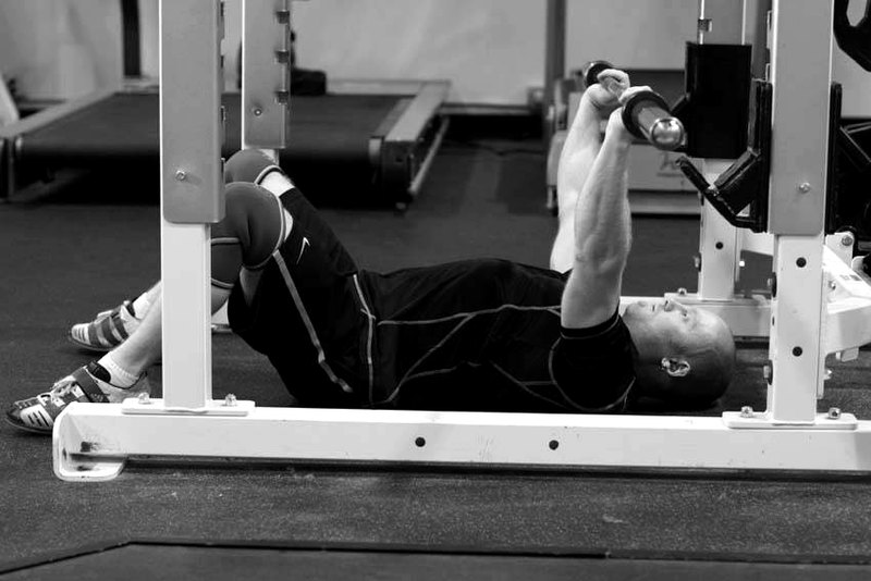Floor Press — start position demonstration photo