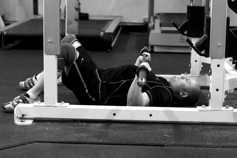 Floor Press — end position demonstration photo
