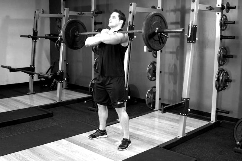 Front Barbell Squat — start position demonstration photo