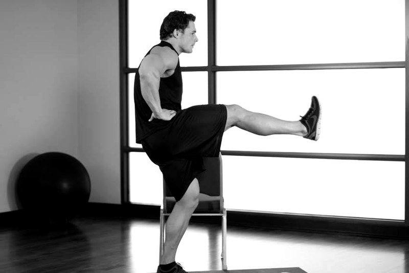 Front Leg Raises — start position demonstration photo