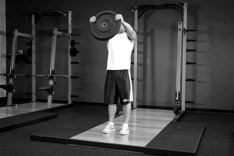 Front Plate Raise — end position demonstration photo