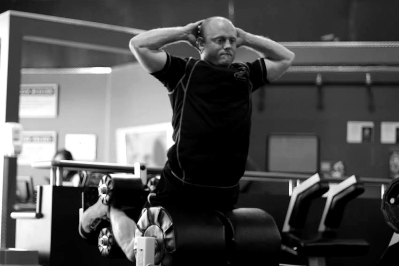 Glute Ham Raise — end position demonstration photo