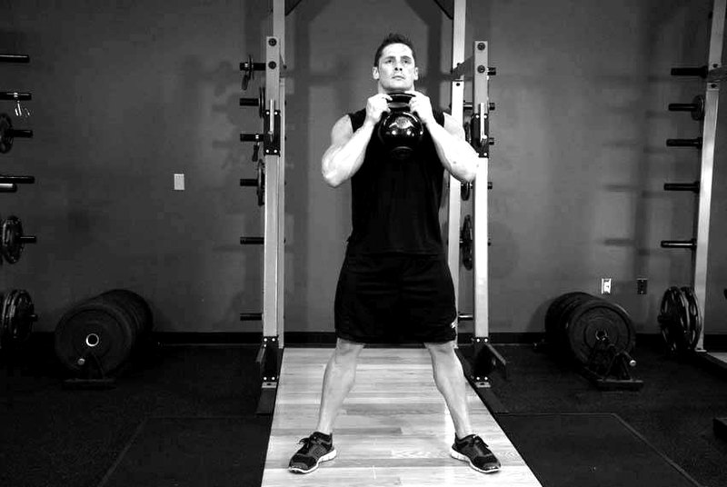Goblet Squat — start position demonstration photo