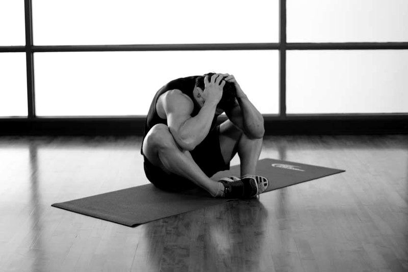 Groin and Back Stretch — end position demonstration photo