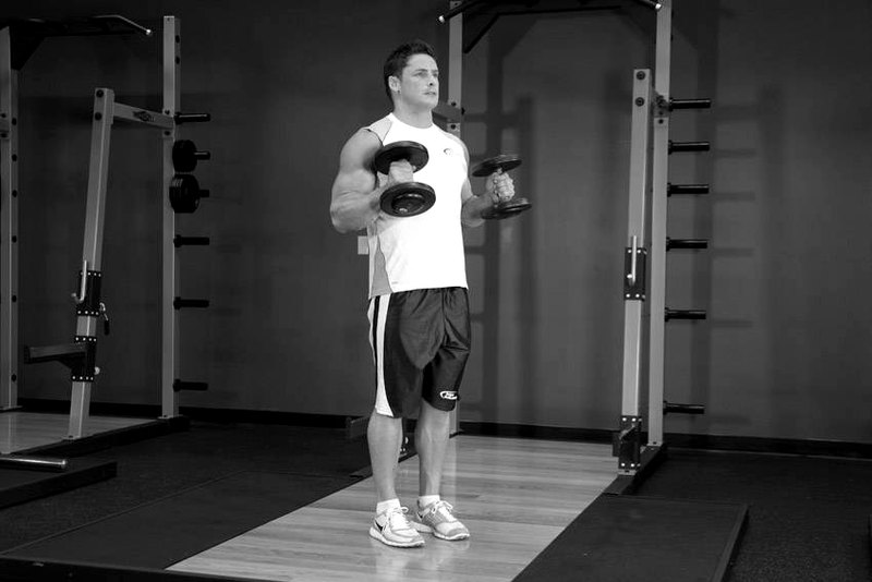 Hammer Curls — end position demonstration photo