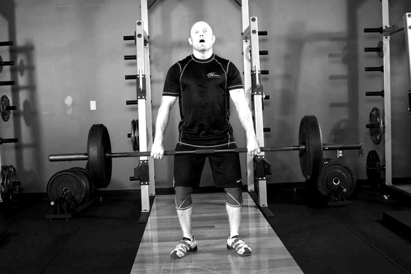Hang Clean — start position demonstration photo