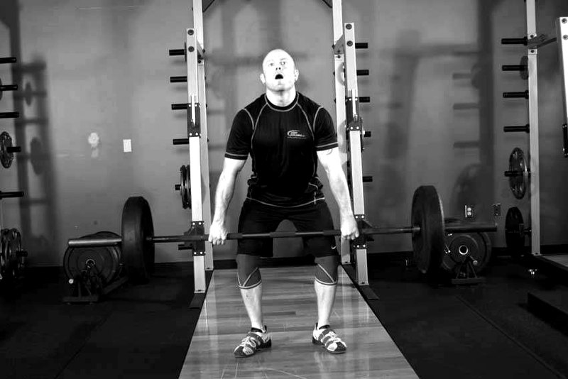 Hang Clean — end position demonstration photo