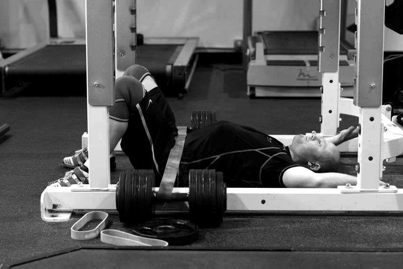 Hip Lift with Band — start position demonstration photo