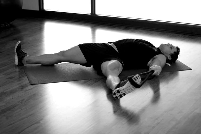 Intermediate Groin Stretch — end position demonstration photo