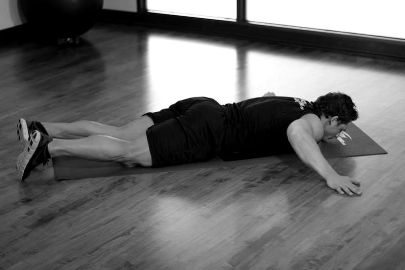 Iron Crosses (stretch) — start position demonstration photo
