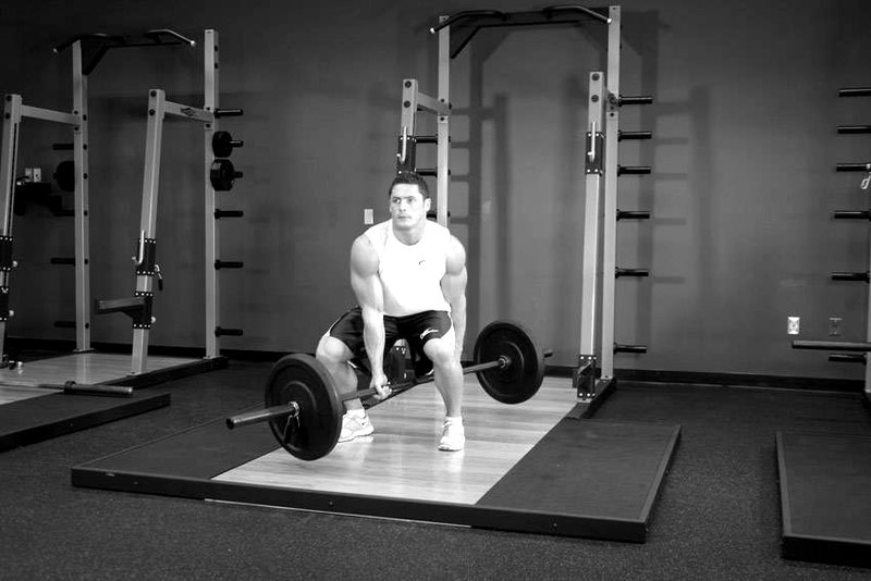 Jefferson Squats — end position demonstration photo