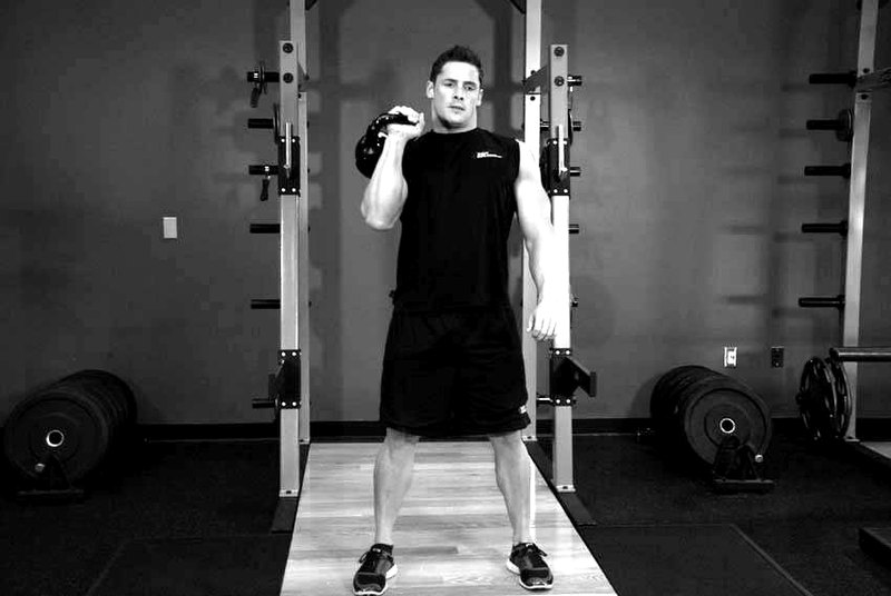 Kettlebell Dead Clean — end position demonstration photo