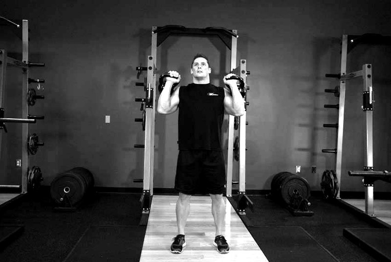 Kettlebell Seesaw Press — start position demonstration photo