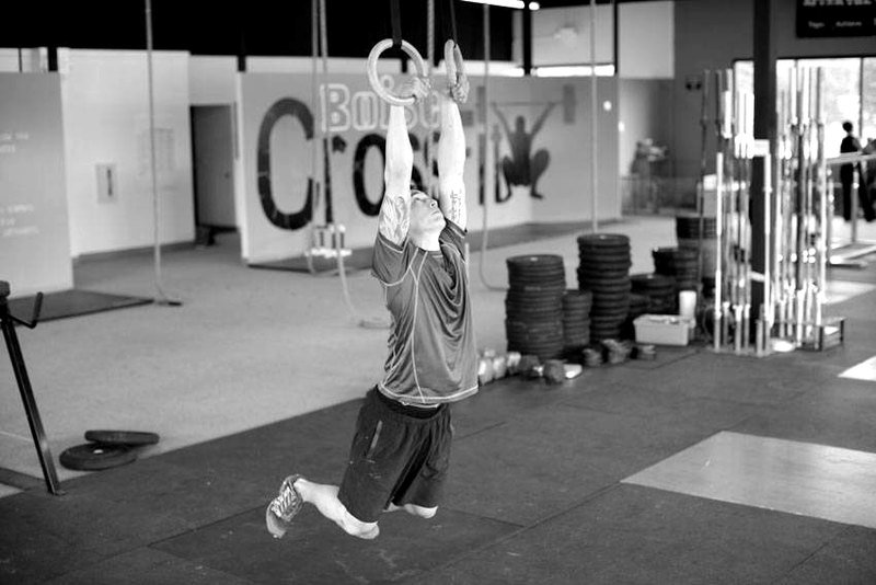 Kipping Muscle Up — start position demonstration photo