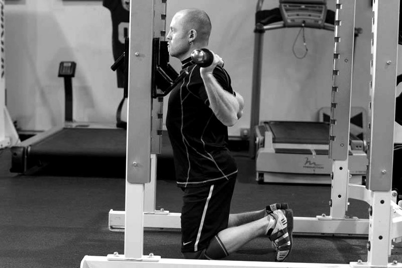 Kneeling Squat — start position demonstration photo