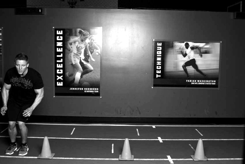 Lateral Cone Hops — start position demonstration photo