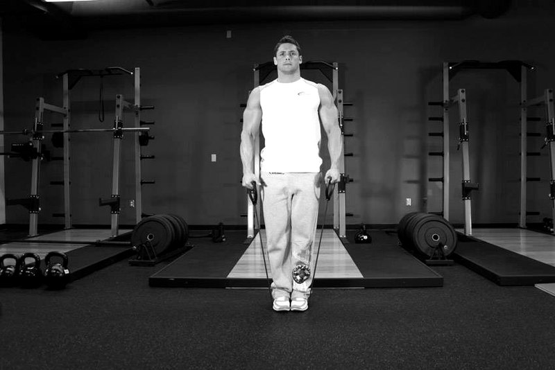 Lateral Raise - With Bands — start position demonstration photo