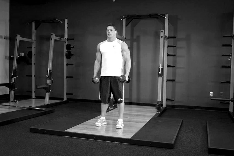 Dumbbell Lateral Raise — start position demonstration photo
