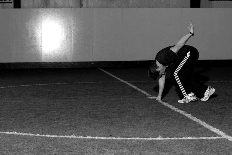 Linear 3-Part Start Technique — end position demonstration photo